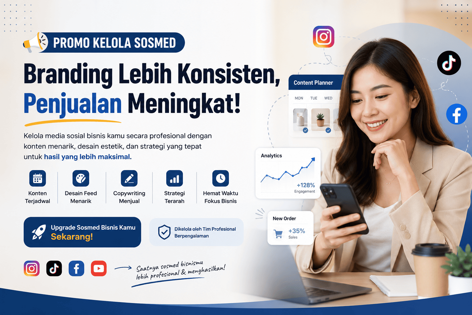 Promo Kelola Sosmed: Solusi Bisnis Modern agar Branding Konsisten & Penjualan Meningkat